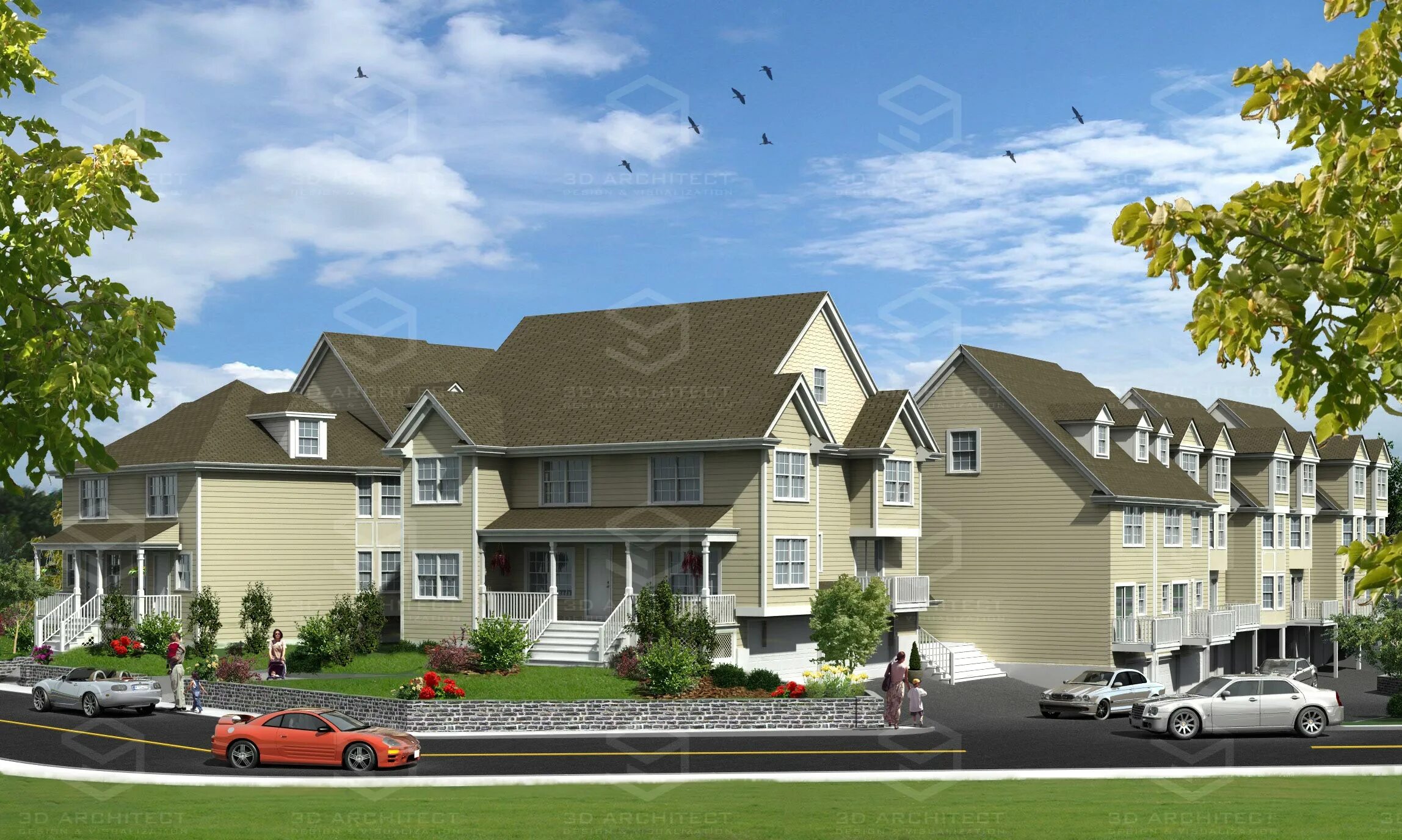 Блокированная застройка в россии. Экстерьер бехансе. Блокированная застройка. Коттеджный поселок рижский квартал озеро. Дом блокированной застройки.