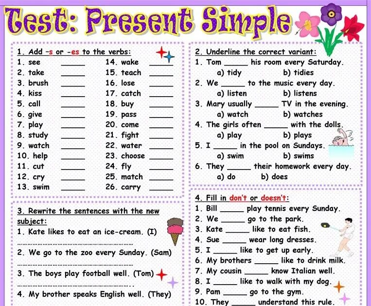 Present simple 2 ответы. Упражнения на present simple 5 класс английский язык. Упражнения на present simple 3 класс английский язык. Упражнения по английскому 4 класс present simple. Здания по английскому презент Симпл.