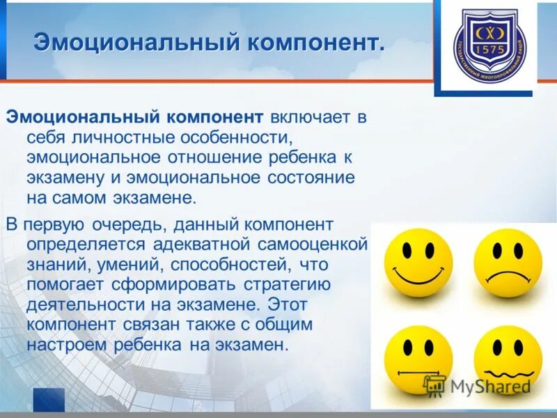 Компоненты эмоционального состояния