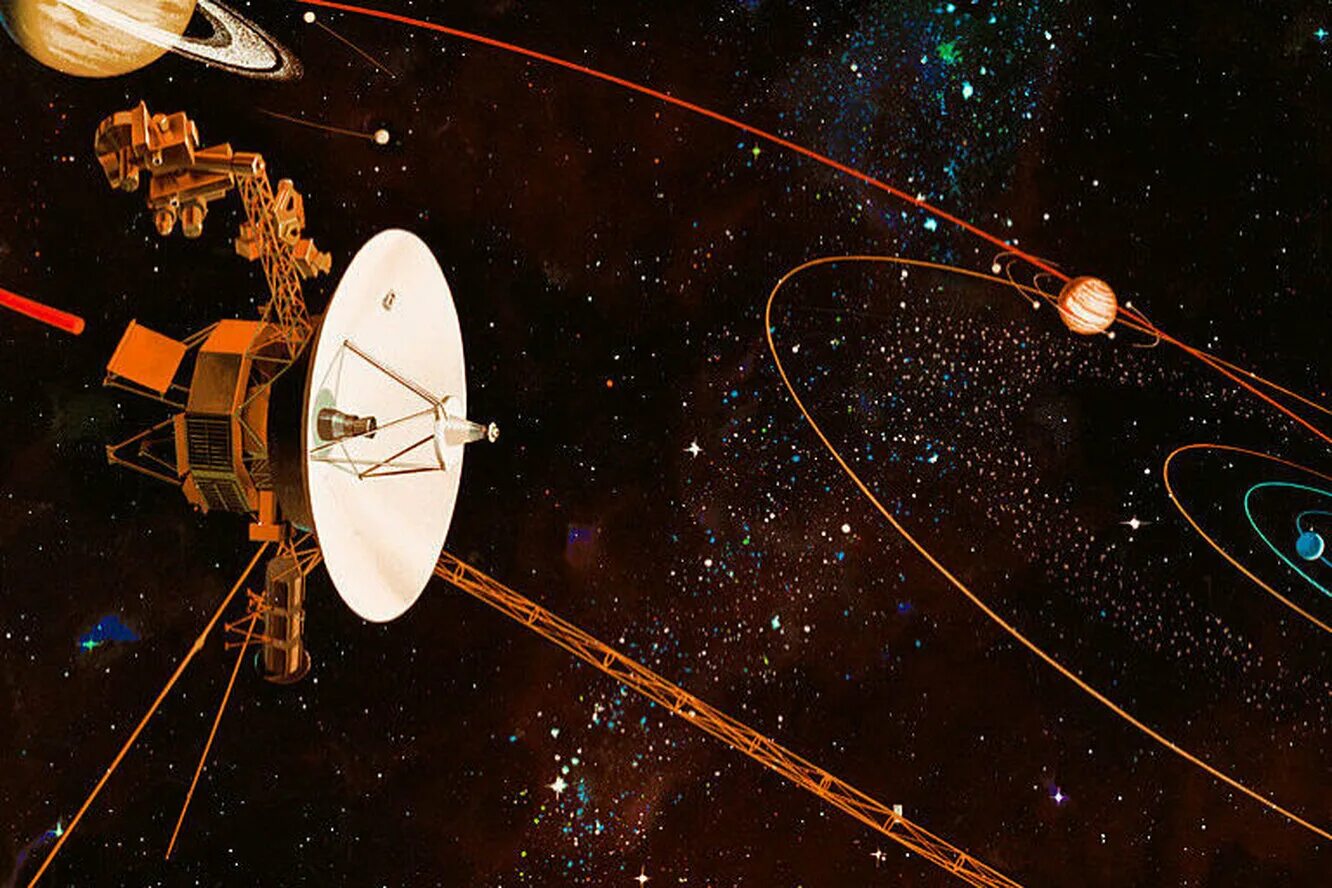 Первые космические зонды. Телескоп Вояджер 1. Космический зонд Вояджер 1. Вояджер 1 1977. Зонд НАСА Вояджер-2.