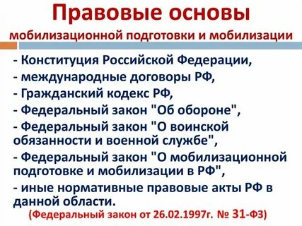Мобилизационная подготовка федеральных органов исполнительной власти
