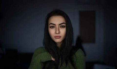Dark hair eyes