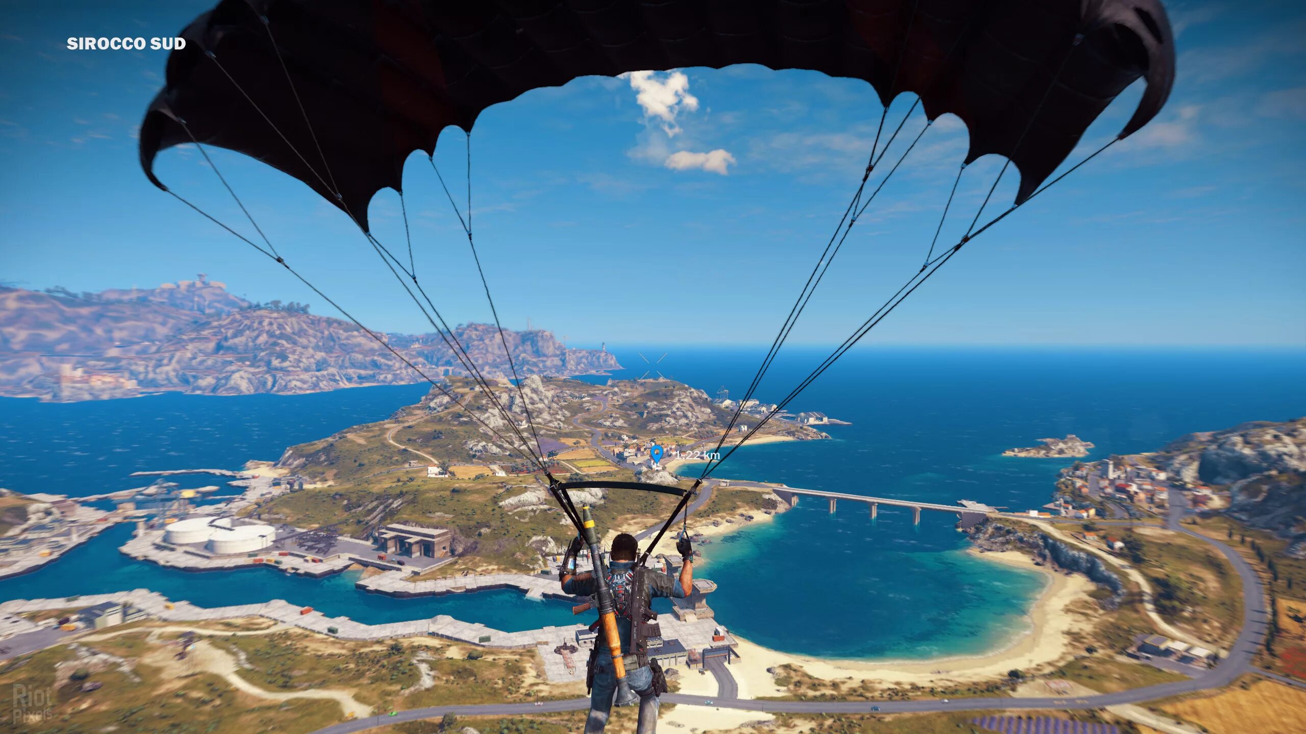 Just cause 3. Рико Родригес парашют just cause. Парашют на море. Парашют на машине just cause 3.