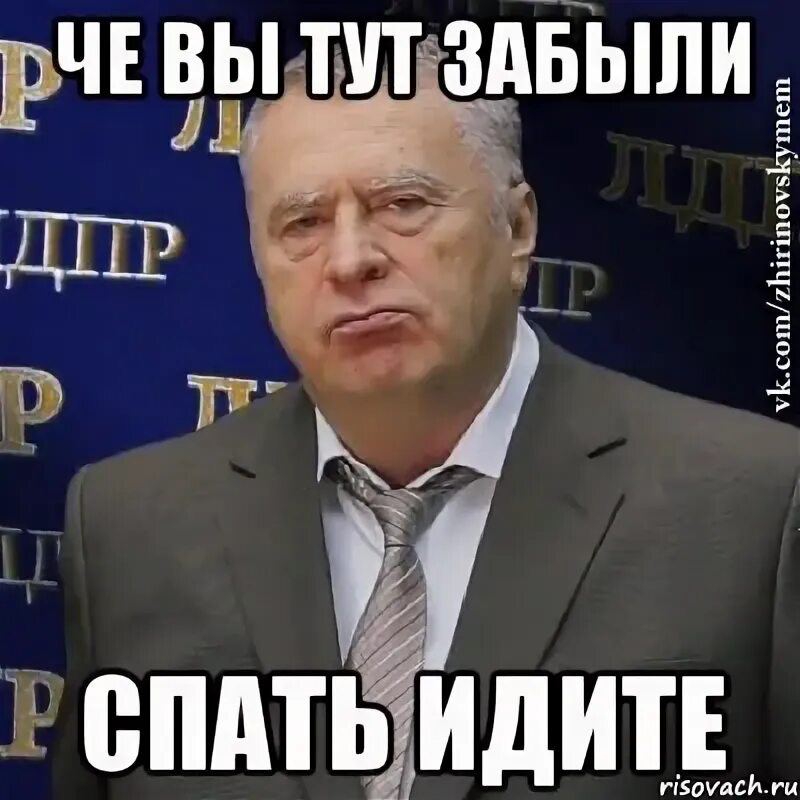 Как сказать иди спать. Спокойной ночи Жириновский. Че тут забыл. Картинка что ты тут забыл. Че тут забыл прикол.