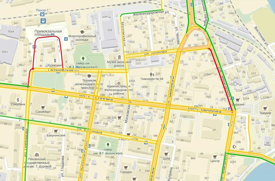Бишкек на карте. Улица Белинского Пенза на карте Пензы. Показать на карте Пенза ул дорожная 12.