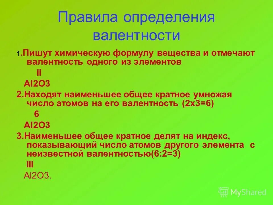 Как находить валентность в химии