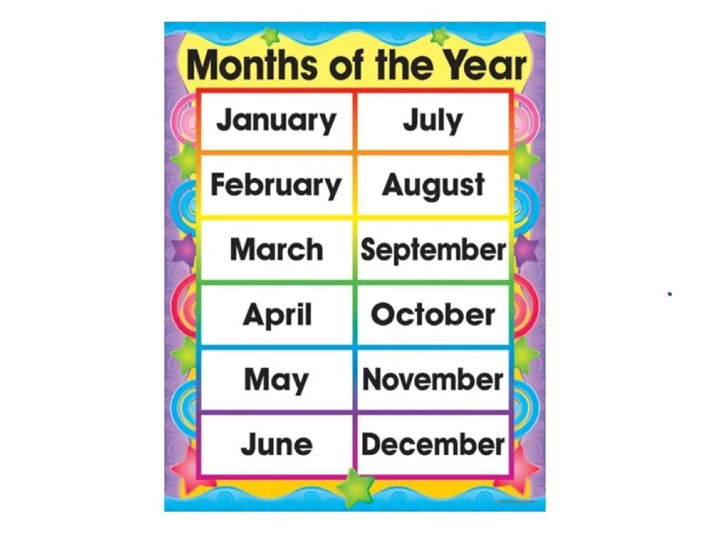 Month of the year wordwall