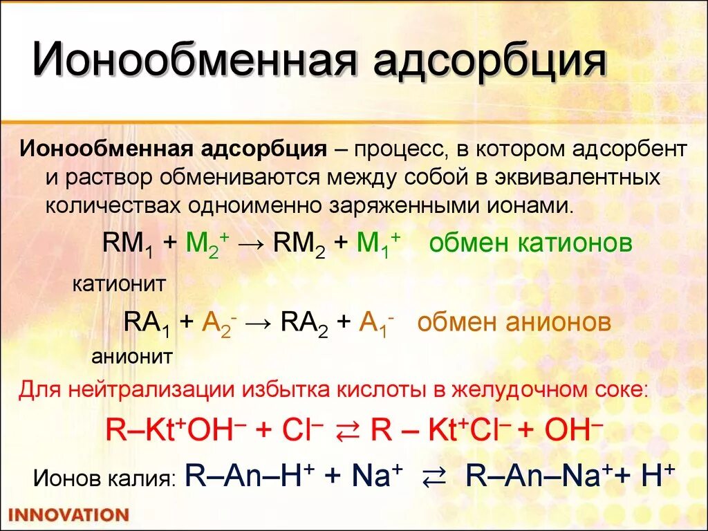 Адсорбцию используют. Ионообменная адсорбция. Ионная адсорбция. Ионообменная адсорбция. Иониты.. Адсорбция ионов.