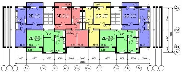 97 05. Планировка панельного дома. Панельный дом 97.