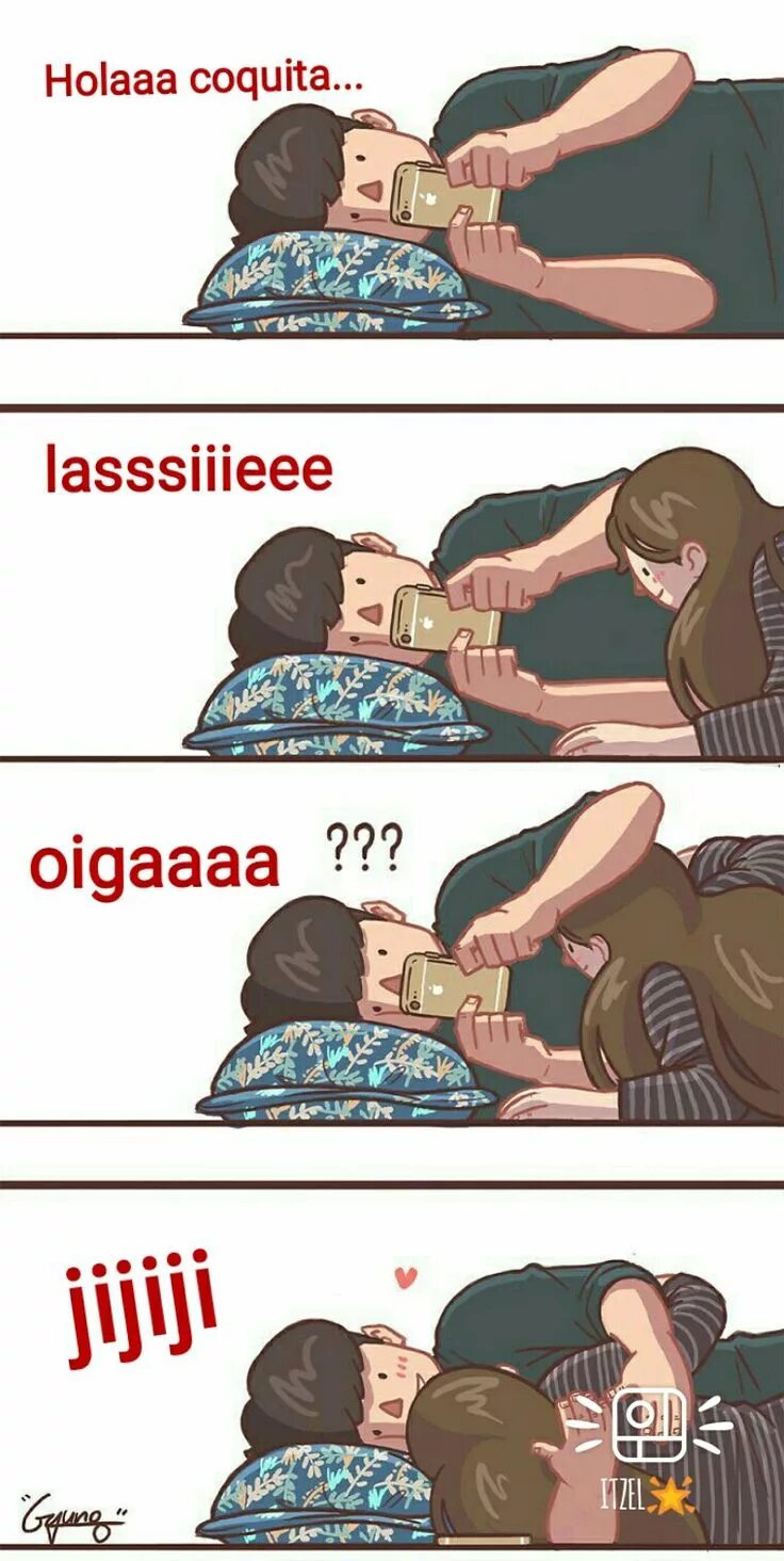 Bộ tranh tình yêu Hàn Quốc ngọt ngào khiến các F.A vật vã vì ghen tị Cute couple
