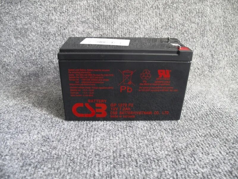 Gp 1272 12v. Аккумуляторная батарея CSB gp1272 f2. CSB GP 1272 f2. Батарея аккумуляторная CSB gp1272 (12v/7.2Ah). Батарея CSB GP 1272 f2 (12v, 7.2Ah).