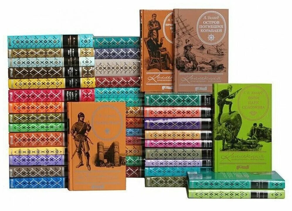 коллекция приключений фантастики. коллекция приключений фантастики. книга русские богатыри в пересказе карнауховой. серия "коллекция приключений и фантастики" (комплект из 44 книг). сборник приключения.