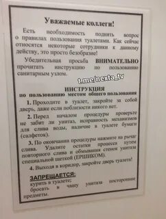 Инструкция пользования туалетом