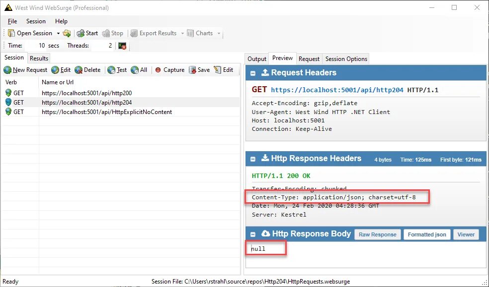 Httpclient response