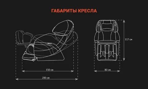 Массажное кресло размеры