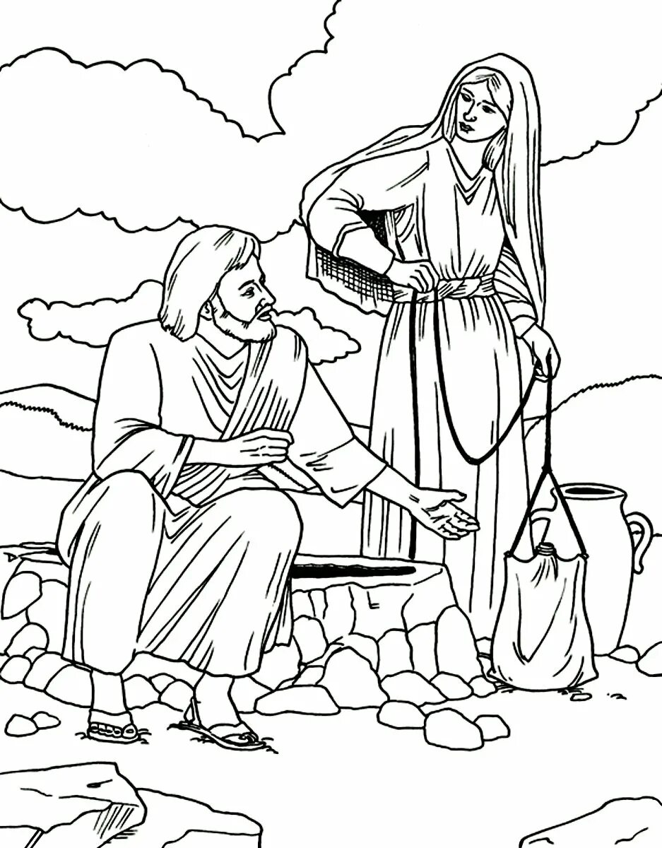 Библейский сюжет рисунок