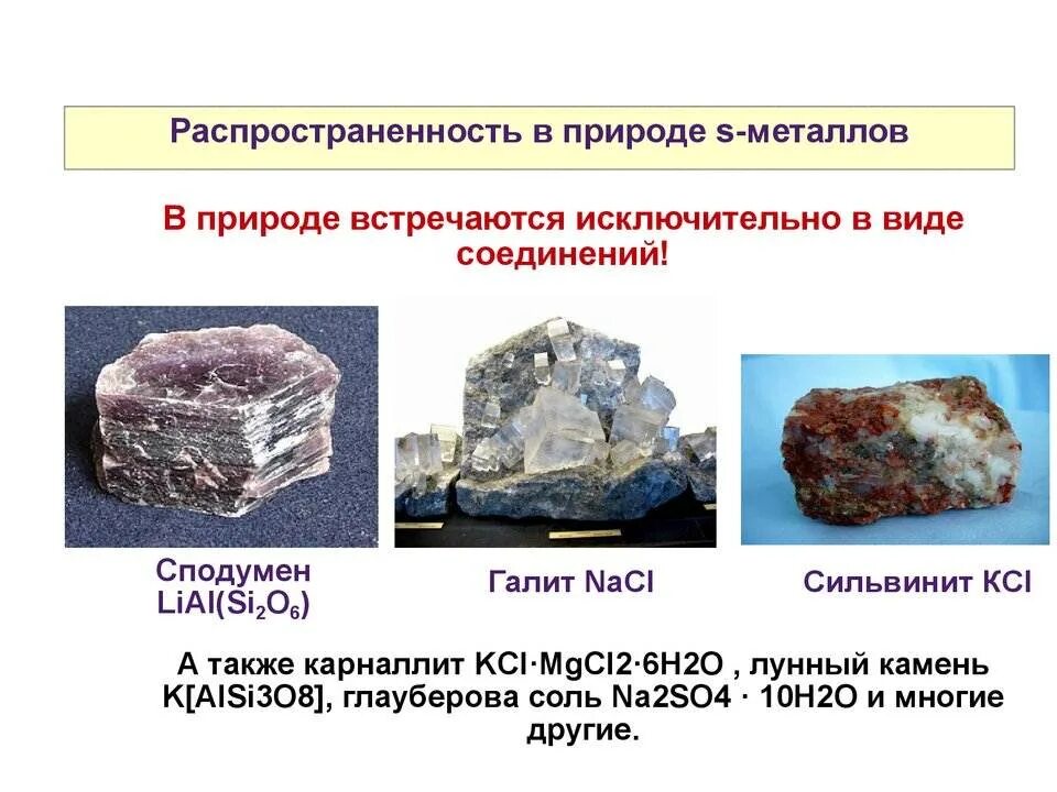 Какие металлы встречаются в свободном состоянии