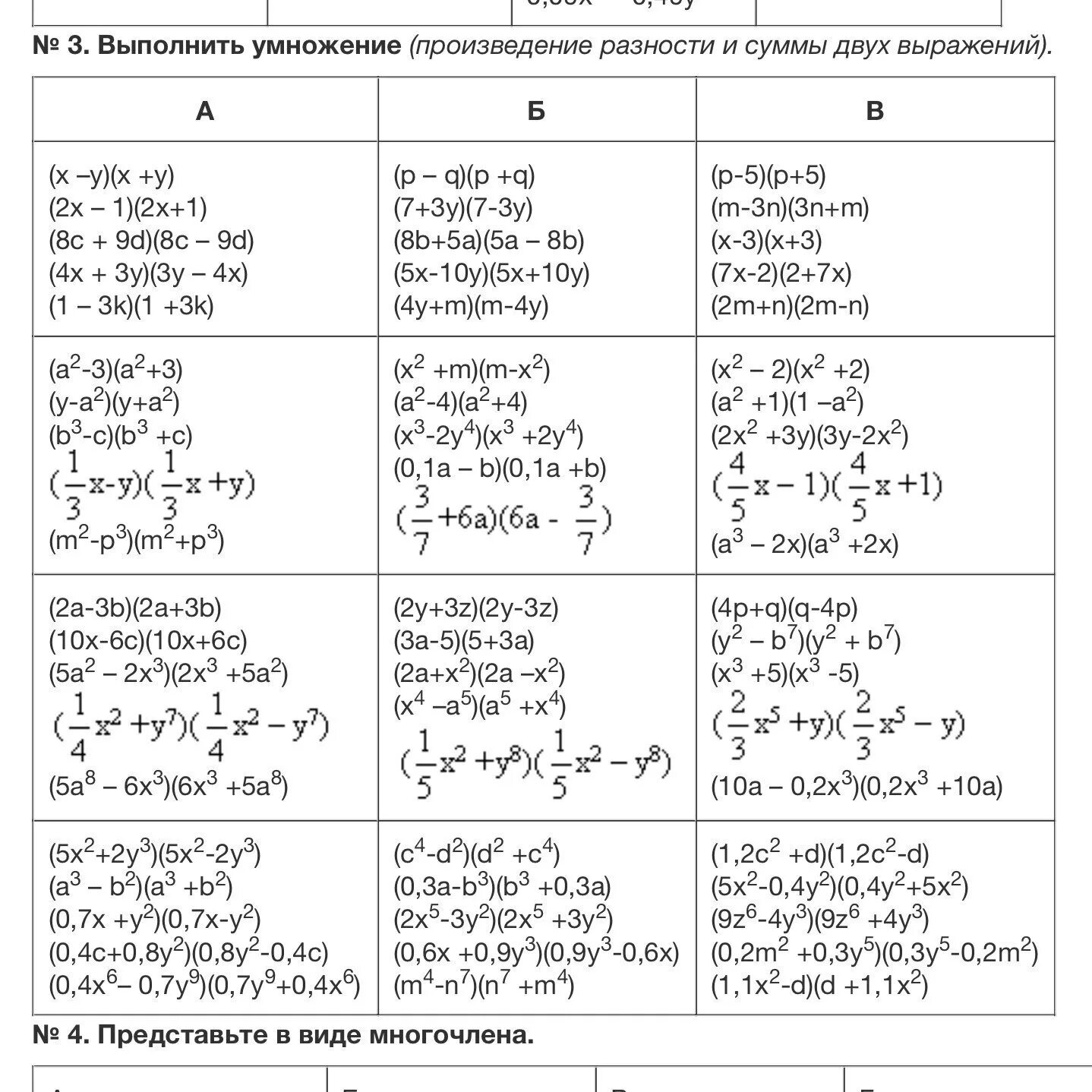 Таблица многочленов. Карточка по алгебре 7 класс формулы сокращенного. Задачи на формулы сокращенного умножения 7 класс. Формула разности квадратов двух выражений 7 класс. Формулы сокращенного умножения задания для тренировки.