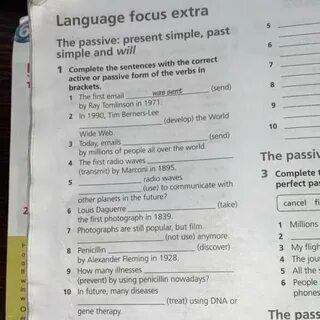 Complete the sentences in the passive