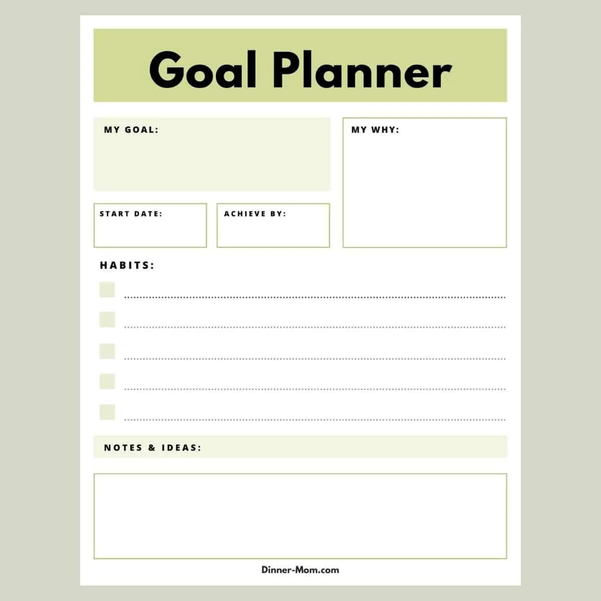 Goal plan