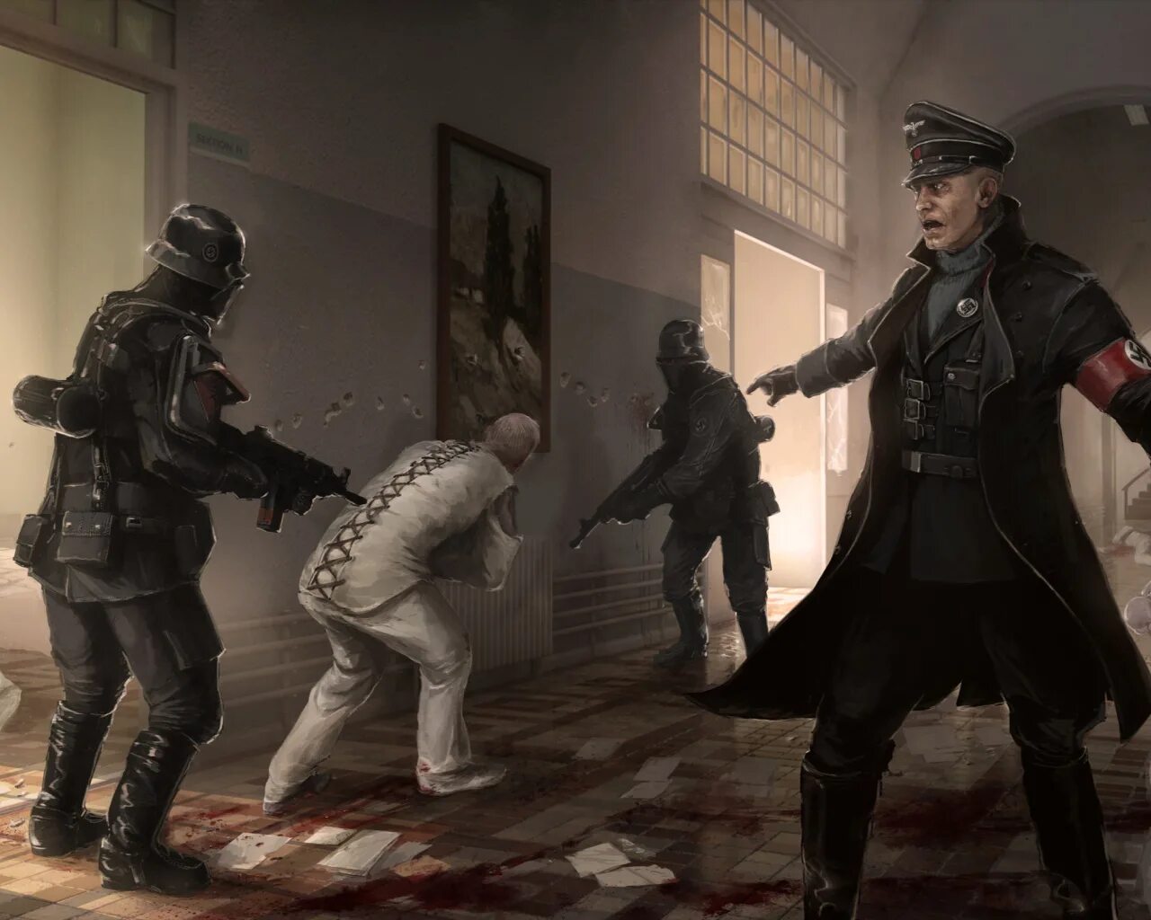 The new order требования. Wolfenstein: the New order. Wolfenstein the New order 2. Wolfenstein the New order Art. Вольфенштайн 2 солдаты.