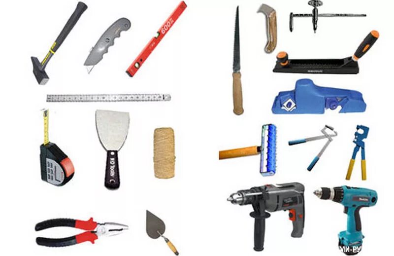 Набор инструментов для гипсокартона. Инструменты для монтажа гипсокартона и профилей. Инструмент для работы с гипсокартоном. Инструмент для монтажа потолка из гипсокартона. Инструмент для сборки гкл перегородок.