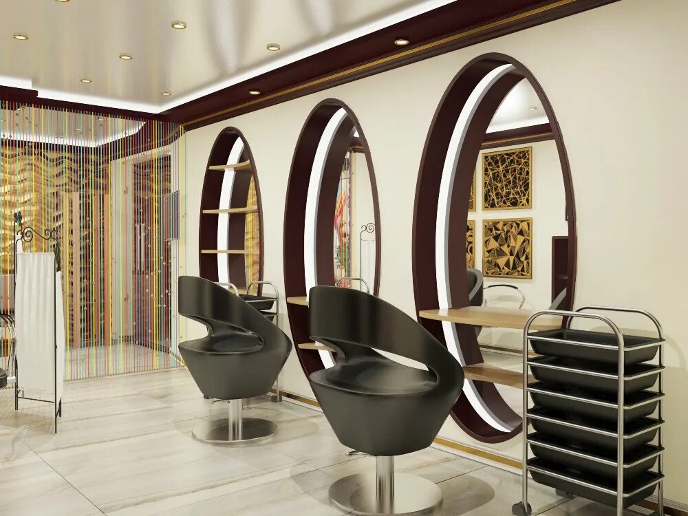Создание салона красоты. Интерьер парикмахерской. стильный интерьер парикмахерской. дизайн салона красоты. интерьер парикмахерского зала.