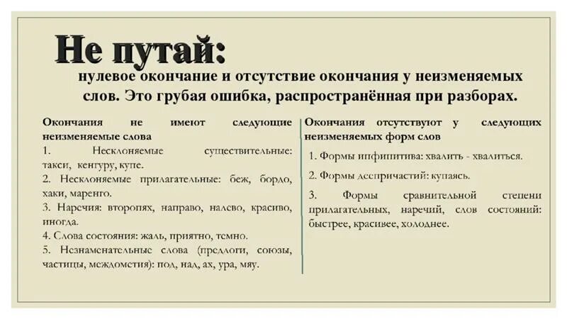 Нулевое окончание это 3 класс правило примеры Презентация к уроку русского языка "Основа слова и окончание" 5 класс русский