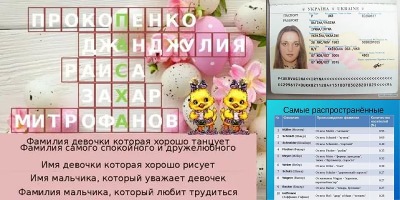 редкие фамилии для девочек