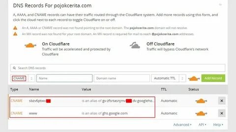 Cloudflare dns address