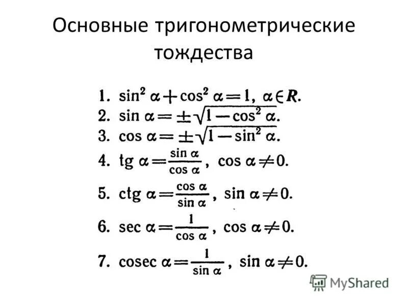 Основное тригонометрическое. Формулы тригонометрии основные тождества. Формулы тригонометрия тригонометрическое тождество. Формулы основных тригонометрических тождеств. Основы тригонометрического тождества.