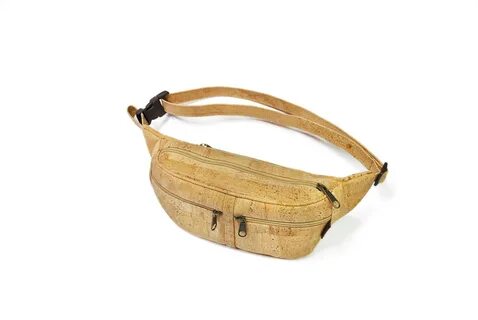 Kidney Nuff Cork fanny pack natural Cork travel belt bag with print BAGD
