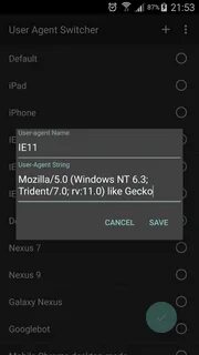User agent chrome android
