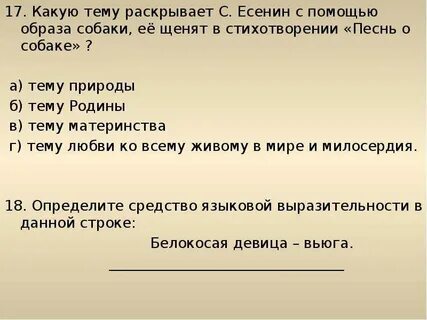 Стихотворение песнь