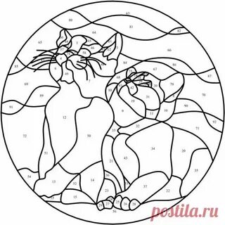 Рисунки для витража на стекле