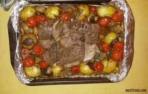 Говядина с овощами в фольге