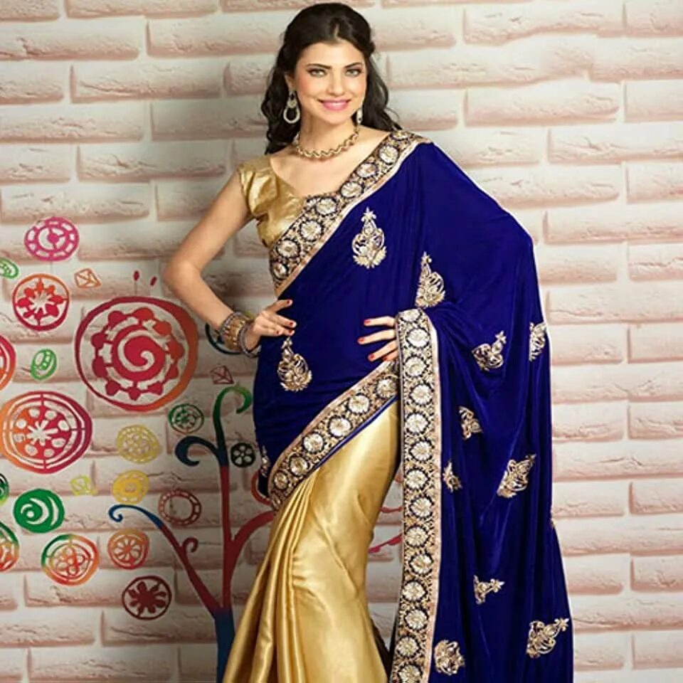 Fancy Saree. Индийский костюм. Национальная одежда Индии. Сари-Даг. Борган сари