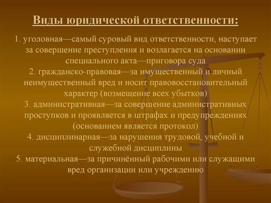 Основные признаки правонарушения. Юридическая ответственн. Виды юридической ответственности. Уголовно процессуальные правонарушения