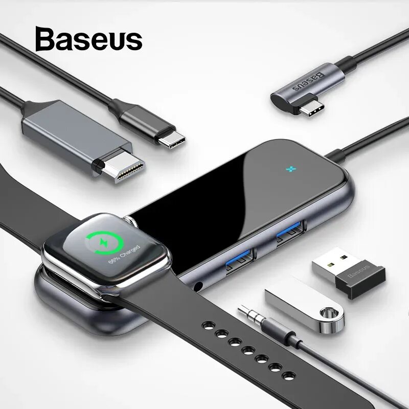 Беспроводная зарядка type c. Baseus usb hub 6in1. baseus usb 3.0 type-c. переходник type-c hub usb3.0 - hdmi - type-c. usb-хаб usb hub baseus.