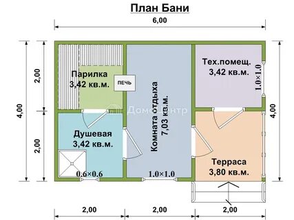 Планировка 6х4