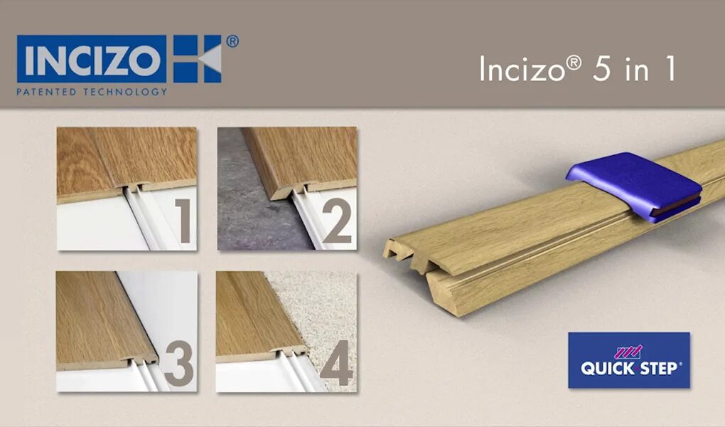 Step 1 click. Порожек профиль incizo quick-step. профиль quick step incizo 5 in 1. профиль универсальный quick step incizo. порог quick step incizo.