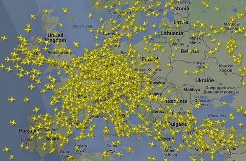 Сколько самолетов сейчас в небе в мире