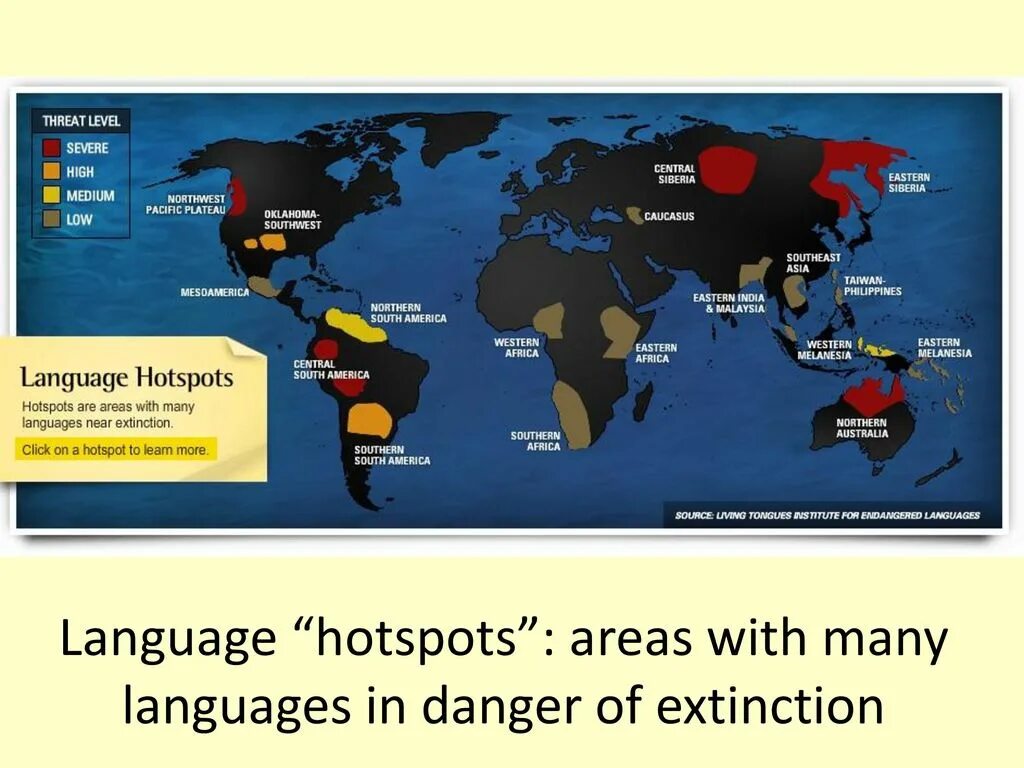 Endangered languages. Endangered languages in the World. Disappearing languages. Language Extinction. How many levels