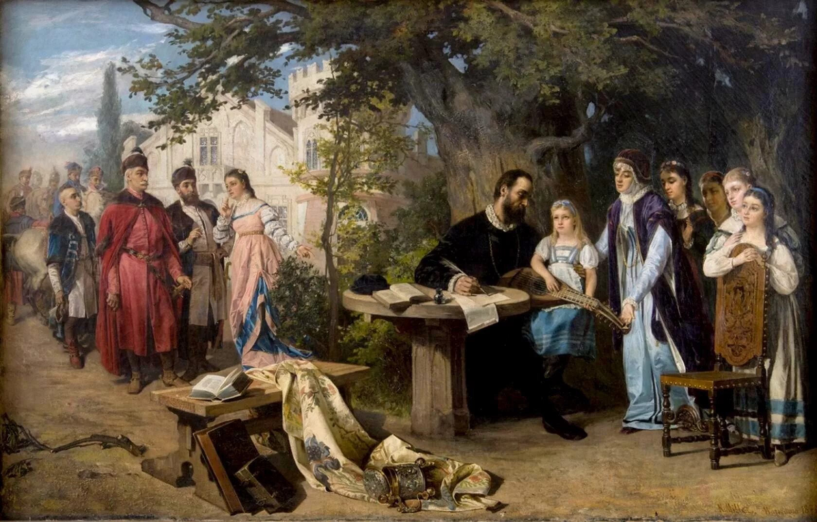 Живопись 16 век. Колумб перед королями фердинандом и изабеллой. Тарик ибн зияд. Царевич иван иванович на прогулке авилов, михаил. Агенты дмитрия самозванца убивают фёдора годунова.