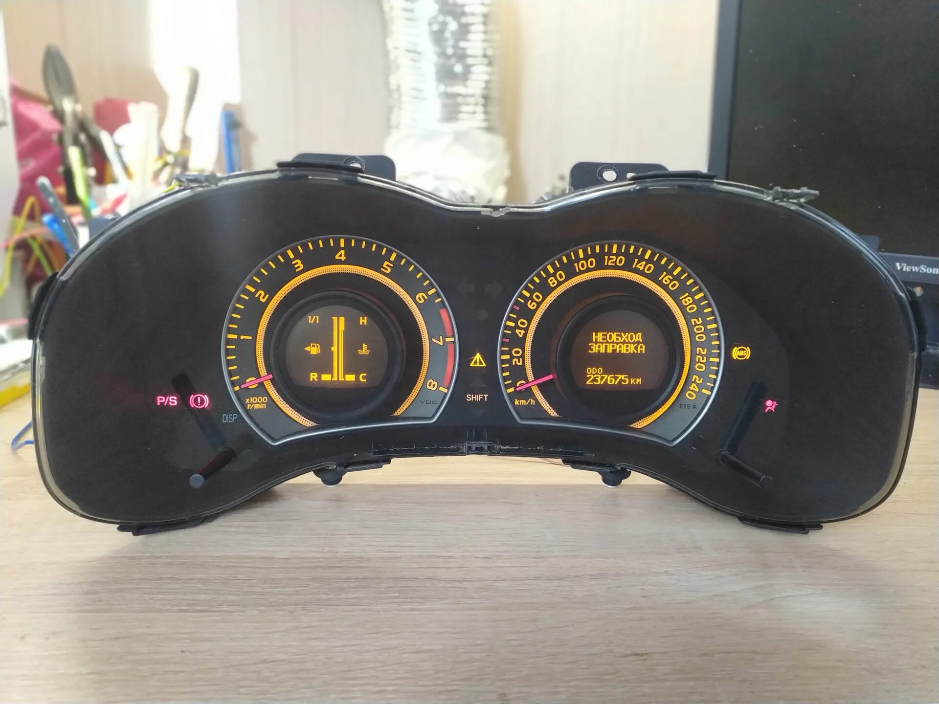 Пересвет приборной панели - Toyota Corolla (140/150), 1,6 л, 2008 года тюнинг DR