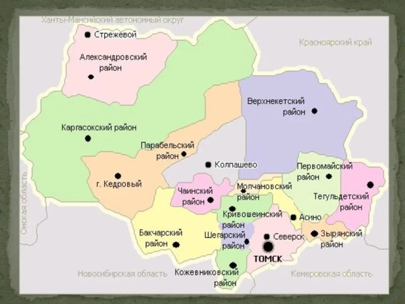 Томск 1 карта. Карта Томской области с районами. Административно-территориальное деление Томской области. Карта Томского района Томской области. Карта Бакчарского района Томской области.