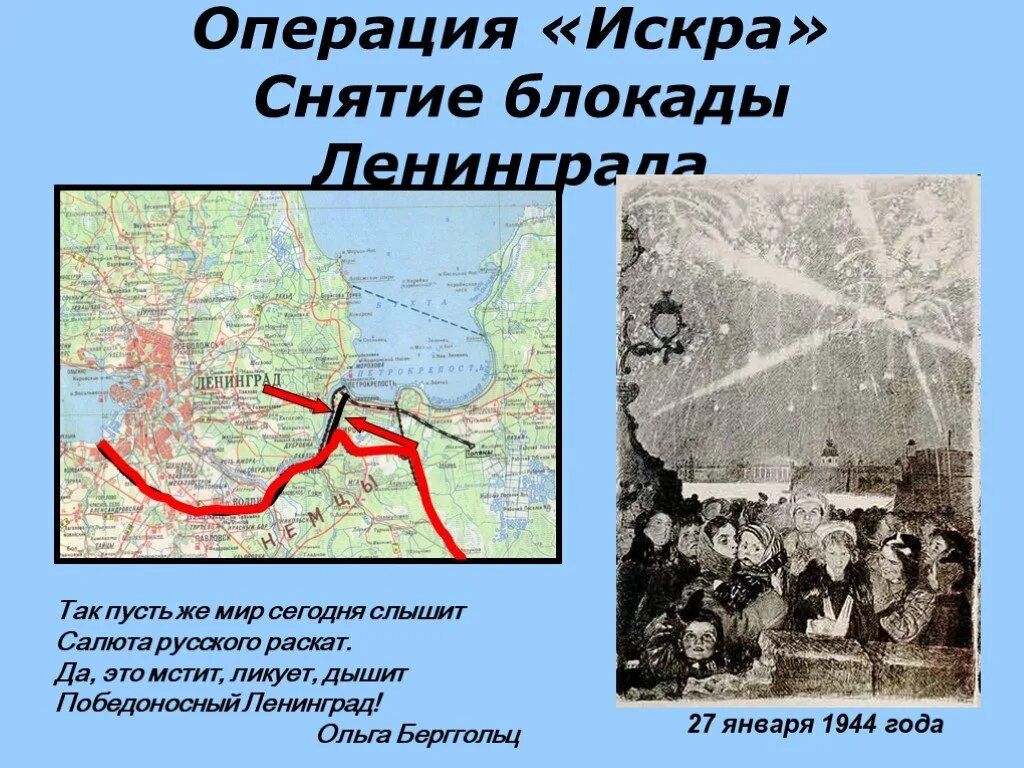 Операция по освобождению Ленинграда в 1944.