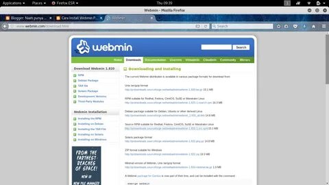Установить webmin