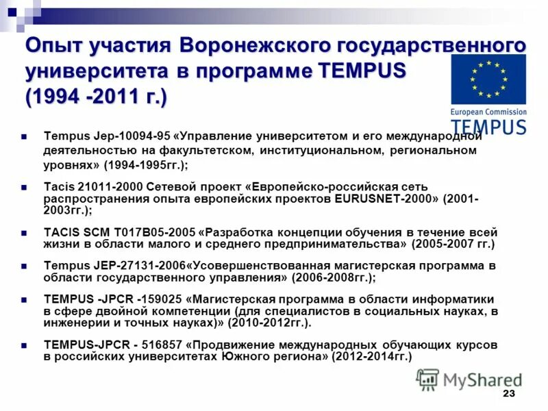 Государственные программы воронежской