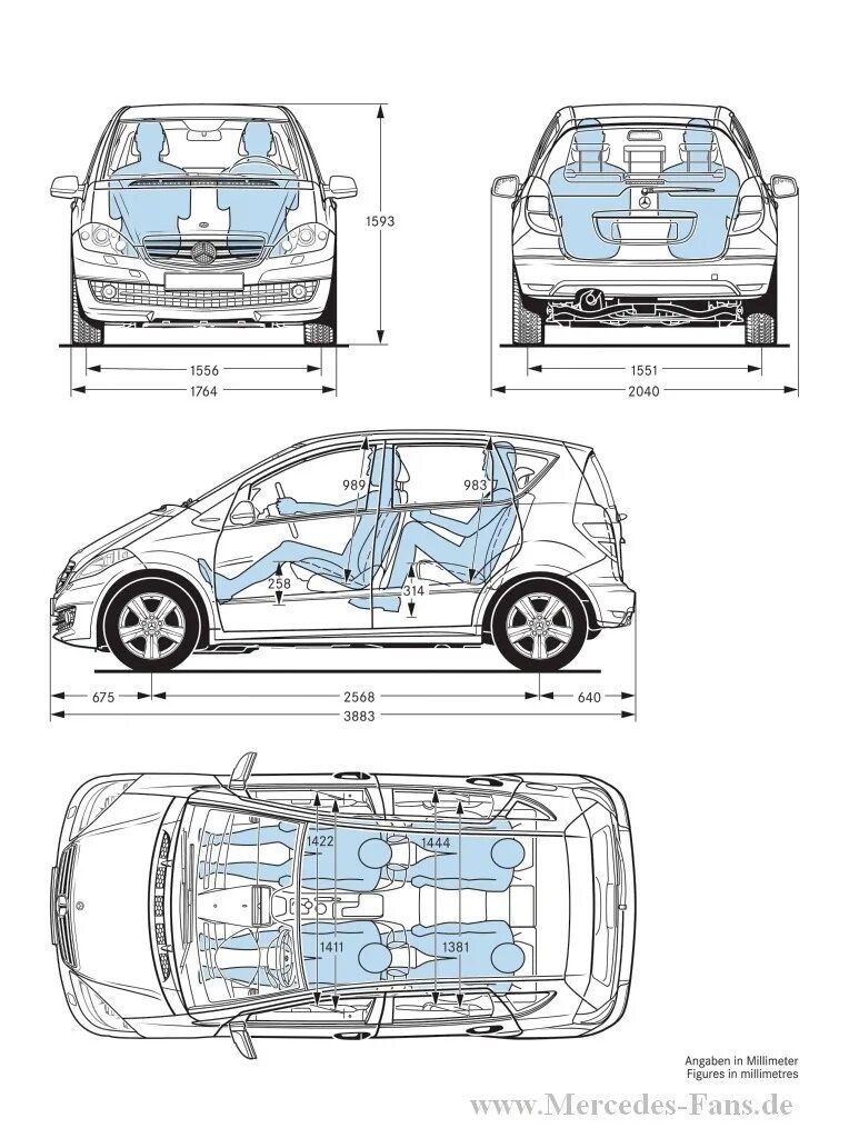 Размер 169. Габариты Мерседес 169. Мерседес w169 габариты. Габариты w169 Мерседес а класс. Мерседес w168 габариты.